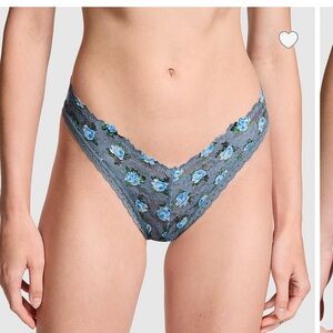 Victoria's Secret Blue Floral Lace Panties